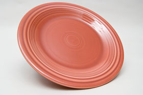 50s Rose  Fiesta 10 inch Dinner Plate Fiestaware Pottery For Sale