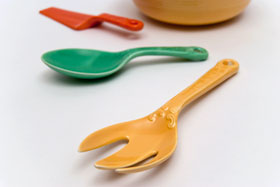  Kitchen Kraft Salad Fork in Yellow: Hard to Find Go-Along Fiestaware Pottery For Sale
