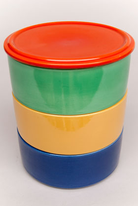 Kitchen Kraft Stacking Refigerator Set: Hard to Find Go-Along Fiestaware Pottery For Sale Kitchen Kraft Stacking Refigerator Set: Hard to Find Go-Along Fiestaware Pottery For Sale