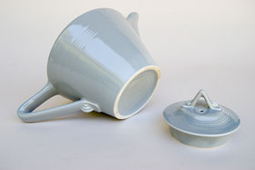 
Original Gray Harlequin Pottery Teapot | Homer Laughlin | Fiesta | For Sale
      