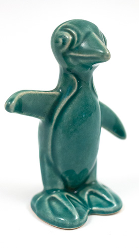 Harlequin Animal Novelty Penguin in Spruce Glaze Homer Laughlin Pottery for Woolworths