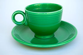 Medium Green Fiesta Ring Handled Teacup Fiestaware Pottery For Sale Medium Green Fiesta Ring Handled Teacup Fiestaware Pottery For Sale