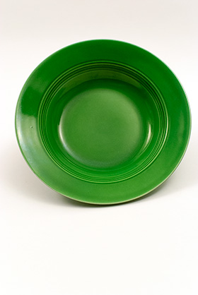 Vintage Harlequin Pottery Medium Green Deep Dinner Plate For Sale
Vintage Harlequin Pottery Medium Green Deep Plate For Sale