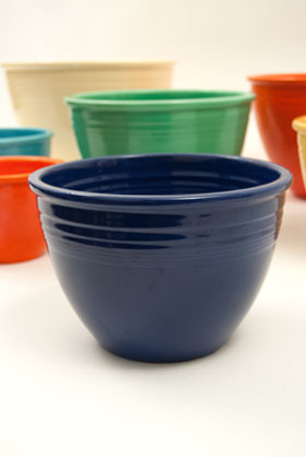 Vintage Fiestaware Nesting Bowl in Original Cobalt Glaze For Sale Vintage Fiestaware Nesting Bowl in Original Cobalt Glaze For Sale