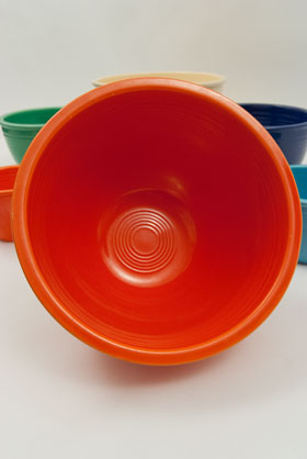 Red Vintage Fiesta Mixing Bowl Number 6 Red Nesting Bowl For Sale Red Vintage Fiesta Mixing Bowl Number 6 Red Nesting Bowl For Sale