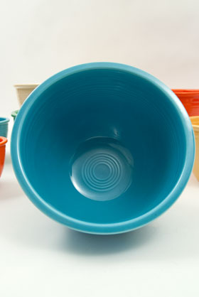 Vintage Fiesta Number Six 6 Turquoise Bowl For Sale