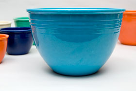 Vintage Fiesta Nesting Bowl Number Seven in Turquoise For Sale Vintage Fiesta Nesting Bowl Number Seven in Turquoise For Sale