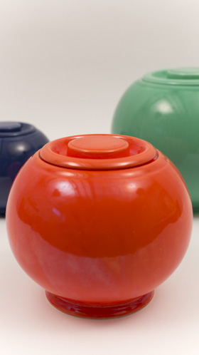 Kitchen Kraft Covered Ball Jar | Cookie Jar | Original Radioactive Red Glaze For Sale Vintage Fiestaware Kitchen Kraft Covered Ball Jar | Cookie Jar | Original Radioactive Red Glaze For Sale Vintage Fiestaware