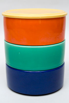 Kitchen Kraft Stacking Refigerator Set: Hard to Find Go-Along Fiestaware Pottery For Sale Kitchen Kraft Stacking Refigerator Set: Hard to Find Go-Along Fiestaware Pottery For Sale