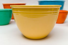 Vintage Fiesta Nesting Bowl Number Five in Yellow For Sale