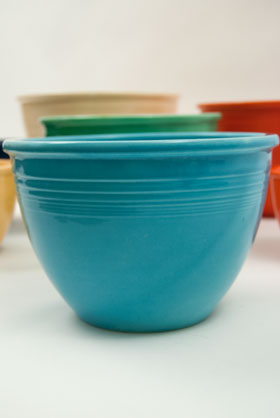 Fiesta Number Six Nesting Bowl Vintage Fiestaware Turquoise Bowl For Sale