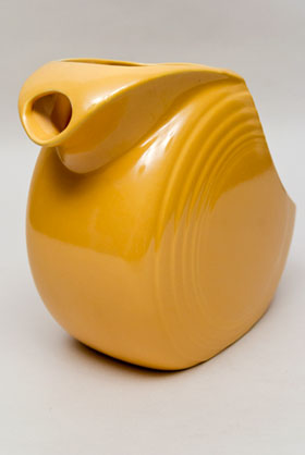 
Vintage Fiestaware Disk Water Pitcher in Original Yellow Glaze