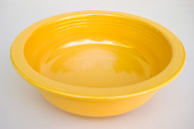Yellow Vintage Fiesta 9 and one half inch nappy bowl Fiestaware For Sale Old Authentic Yellow Vintage Fiesta 9 and one half inch nappy bowl Fiestaware For Sale Old Authentic
