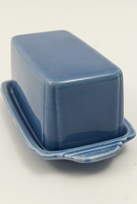 Rare Riviera Pottery Mauve Butter Dish 30s Solid Color Dinnerware