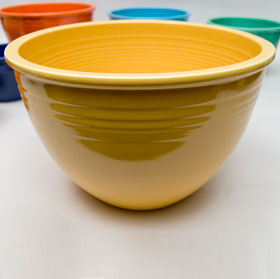 Vintage Fiesta Nesting Bowl Number Seven in Yellow For Sale Vintage Fiesta Nesting Bowl Number Seven in Yellow For Sale