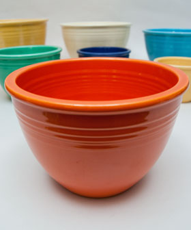Vintage Fiesta Nesting Bowl Inside Rings Number Three in Red For Sale Vintage Fiesta Nesting Bowl Inside Rings Number Three in Red For Sale