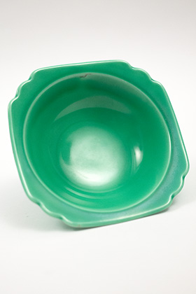 Riviera Homer Laughlin Pottery Green Oatmeal Bowl
