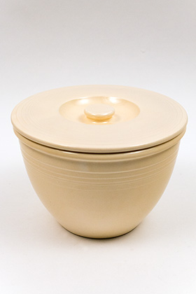 Vintage Fiesta Number Four Mixing Bowl Lid in Original Yellow Glaze
