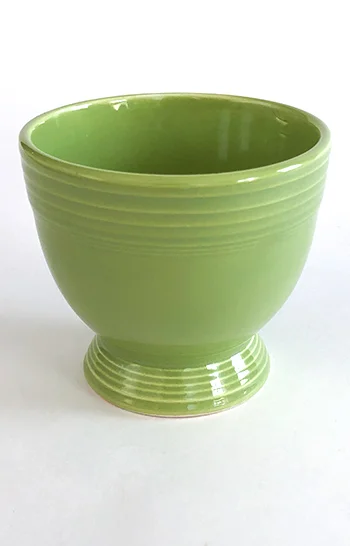 1950s chartreuse color vintage fiestaware egg cup
