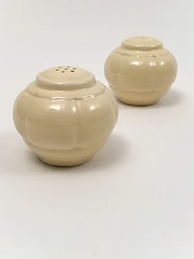 Riviera Homer Laughlin Pottery Ivory  Salt and Pepper Shakers