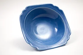 mauve blue vintage riviera dinnerware oatmeal bowl