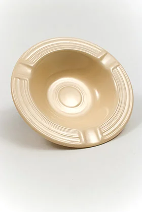 ivory vintage fiestaware ashtray early variation bottom rings for sale