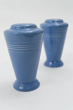 Vintage Harlequin Pottery Salt and Pepper Shakers in Original Mauve Glaze