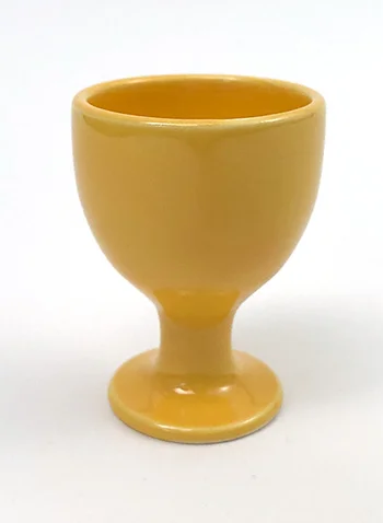 Harlequin Single Egg Cup in Original Yellow Colored Glaze