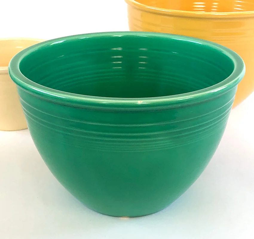 original green number 5  vintage fiesta mixing bowl for sale