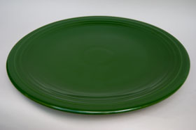 50s Fiestaware 50s dark forest green large 15 inch chop plate