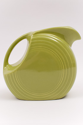 50s Colors Vintage Chartreuse Fiesta Vintage Disk Water Pitcher