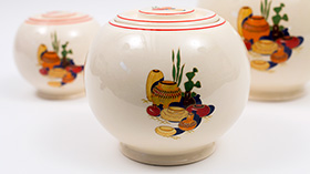 Set of Three Mexicana Kitchen Kraft Ball Jars with Red Stripes