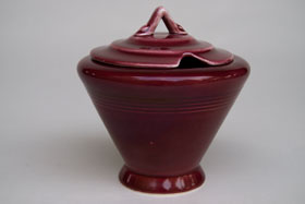 Harlequin Pottery Maroon Marmalade For Sale | Vintage Homer Laughlin Pottery, Rare Americana Collectable Dinnerware 30s 40s 50s