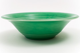 Harlequin Pottery Oatmeal Bowl in Original Green Glaze