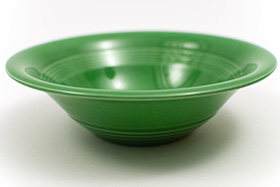 Harlequin Pottery Oatmeal Bowl in Original Medium Green Glaze
