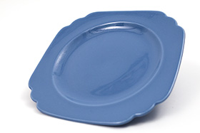 Vintage Riviera Pottery Mauve Blue Bread Plate