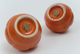 Vintage Riviera Pottery Salt and Pepper Shakers in Original Red Glaze 