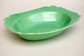  Riviera Pottery for Sale: Original Green Oval Baker from vintagefiestaware.com
      