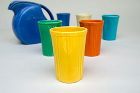  Riviera Pottery and Fiesta Dinnerware  for Sale: Yellow Juice Tumbler from vintagefiestaware.com
      