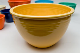 Vintage Fiesta Nesting Bowl Number Seven in Yellow For Sale