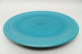 50s Fiestaware original turquoise 13inch chop plate