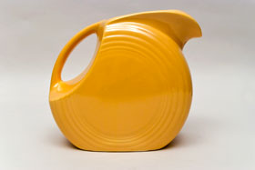
Vintage Fiestaware Disk Water Pitcher in Original Yellow Glaze