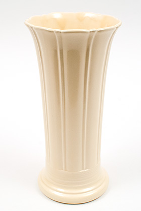 Vintage Fiesta 8 inch Vase in Original Ivory Glaze 1930s 1940s 