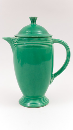 Fiesta Vintage Original Green Coffee Pot: Fiestaware Pottery For Sale