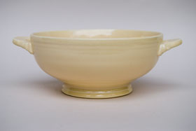 
Vintage Fiestaware Ivory Cream Soup Bowl: Fiesta Dinnerware 30s 40s 50s 60s For Sale
      