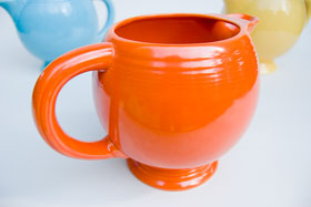  Vintage Fiesta Ice Lip Pitcher in Original Radioactive Red: Genuine, Old, Antique, For Sale, Gift
      