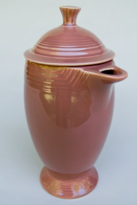 Vintage Fiesta 50s Color Rose Coffee Pot for Sale Buy Online Gift: Hard to Find Go-Along Fiestaware Pottery For Sale
