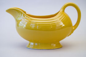Yellow Vintage Fiestaware Sauce Boat For Sale