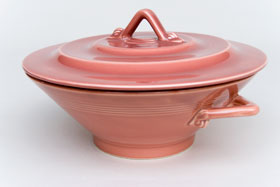 Harlequin Pottery Rose Covered Casserole: Pottery for Sale       