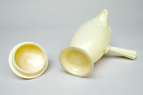 VIntage Fiestaware, Original Ivory, Demitasse Coffeepot, A.D., Stick Handle, Rare Pottery For Sale
